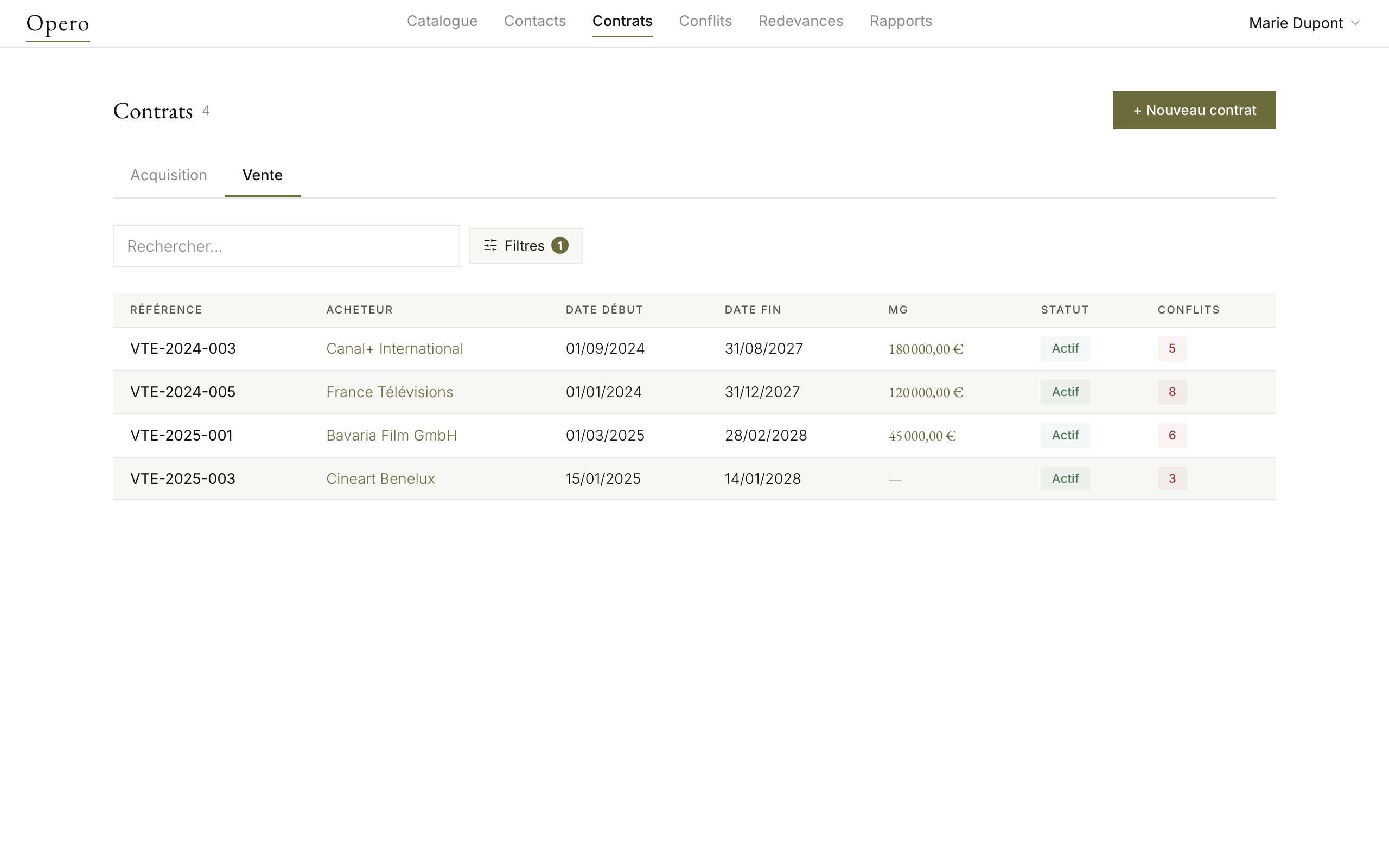 Gestion des contrats